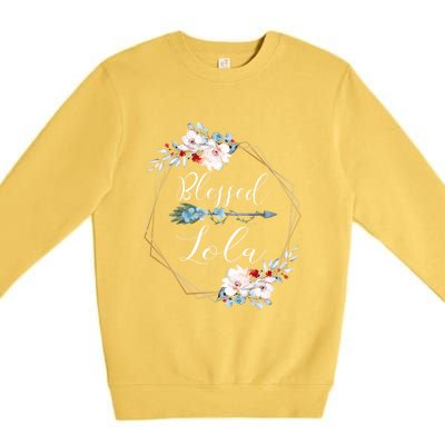 Blessed Lola Grandma Gift Premium Crewneck Sweatshirt