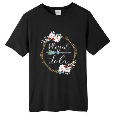 Blessed Lola Grandma Gift Tall Fusion ChromaSoft Performance T-Shirt