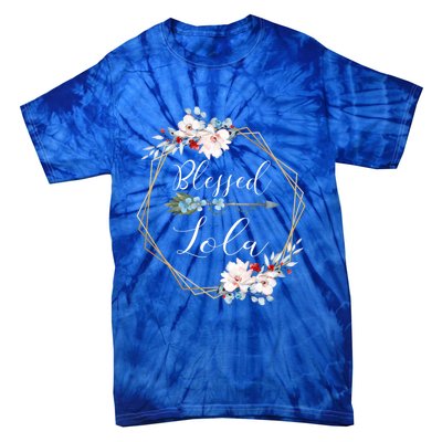 Blessed Lola Grandma Gift Tie-Dye T-Shirt