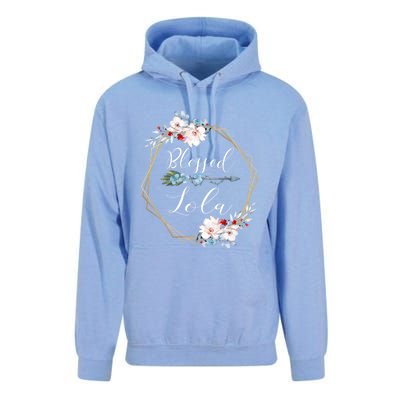 Blessed Lola Grandma Gift Unisex Surf Hoodie