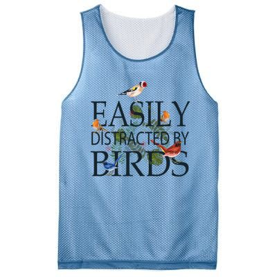 Bird Lovers Gifts For Women Men Gift Easily Distracted By Birds Gift Mesh Reversible Basketball Jersey Tank