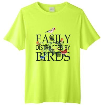 Bird Lovers Gifts For Women Men Gift Easily Distracted By Birds Gift Tall Fusion ChromaSoft Performance T-Shirt