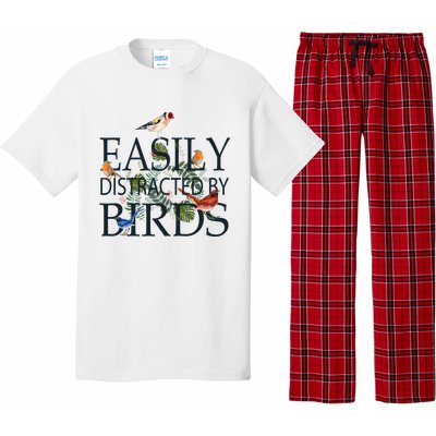 Bird Lovers Gifts For Women Men Gift Easily Distracted By Birds Gift Pajama Set