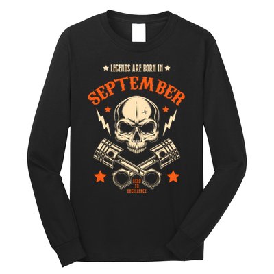 Birthday Legend Gifts Born In September Long Sleeve Shirt