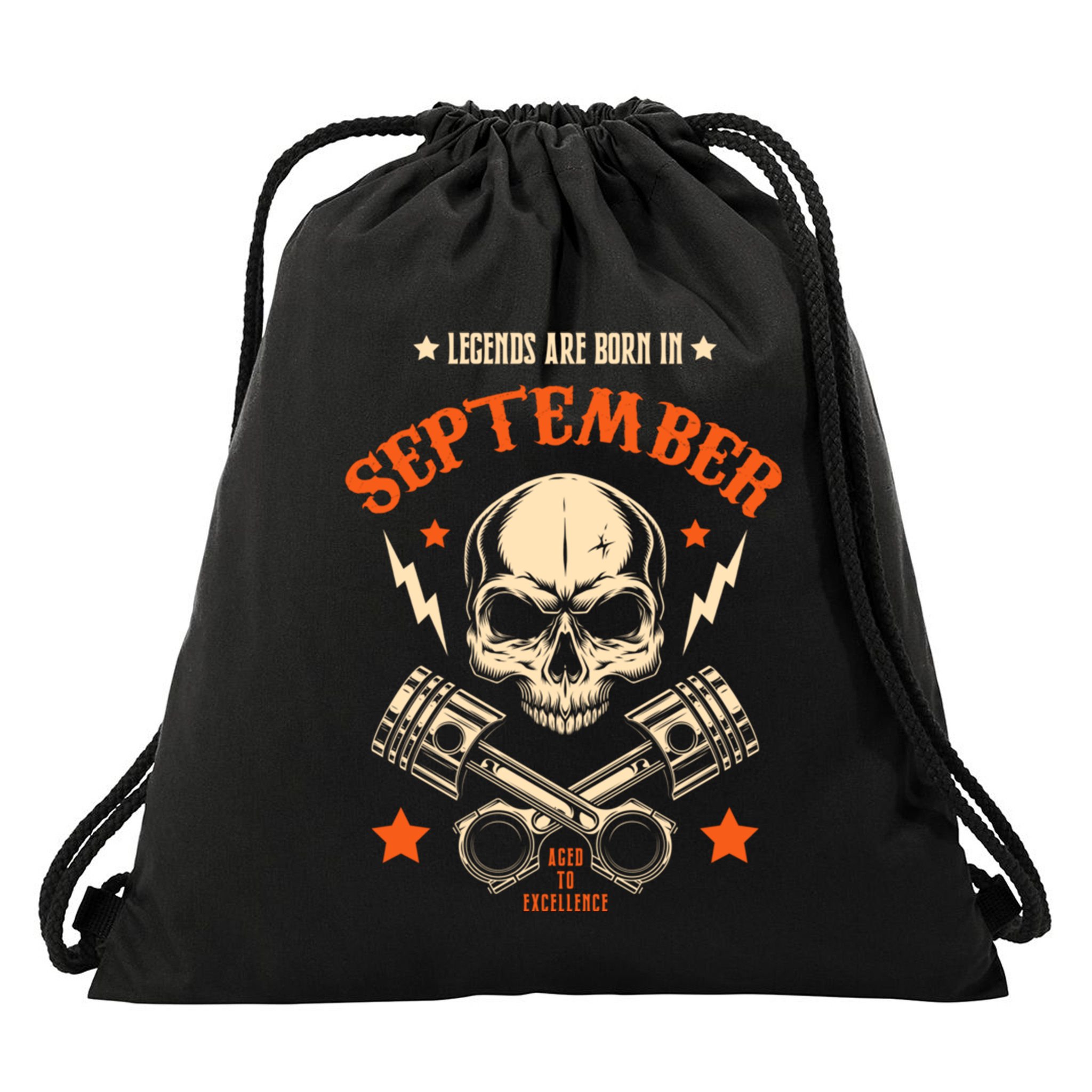 Birthday Legend Gifts Born In September Drawstring Bag