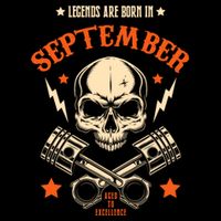 Birthday Legend Gifts Born In September Flat Bill Trucker Hat