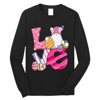 Bunny Love Gnome Rabbit Eggs Hunting Happy Easter Day Funny Long Sleeve Shirt