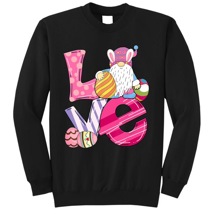 Bunny Love Gnome Rabbit Eggs Hunting Happy Easter Day Funny Sweatshirt