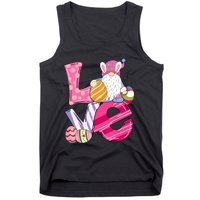 Bunny Love Gnome Rabbit Eggs Hunting Happy Easter Day Funny Tank Top