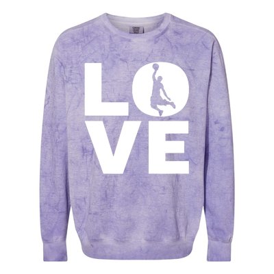 Basketball Lover Gift For Basketball Players & Basketballers Colorblast Crewneck Sweatshirt