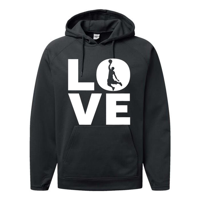 Basketball Lover Gift For Basketball Players & Basketballers Performance Fleece Hoodie