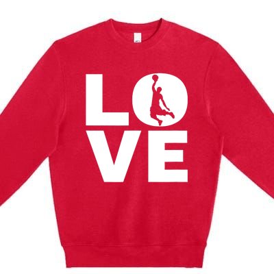 Basketball Lover Gift For Basketball Players & Basketballers Premium Crewneck Sweatshirt