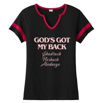 B.R.A.N.D.O.N L.A.K.E Gods Got My Back Ladies Halftime Notch Neck Tee