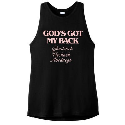 B.R.A.N.D.O.N L.A.K.E Gods Got My Back Ladies PosiCharge Tri-Blend Wicking Tank