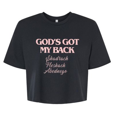 B.R.A.N.D.O.N L.A.K.E Gods Got My Back Bella+Canvas Jersey Crop Tee