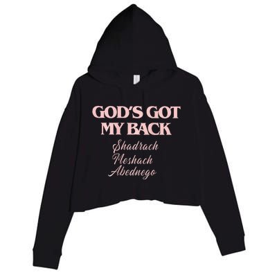 B.R.A.N.D.O.N L.A.K.E Gods Got My Back Crop Fleece Hoodie