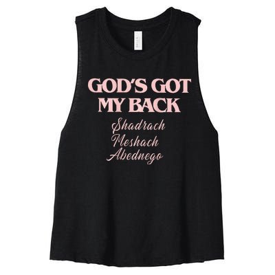 B.R.A.N.D.O.N L.A.K.E Gods Got My Back Women's Racerback Cropped Tank