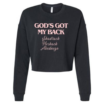 B.R.A.N.D.O.N L.A.K.E Gods Got My Back Cropped Pullover Crew