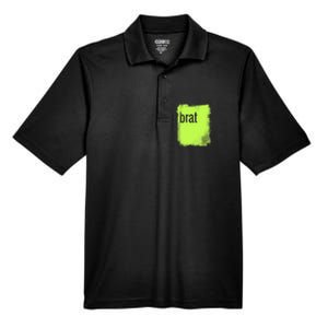 Brat Lime Green Trendy Grunge Design Apparel By Gu Men's Origin Performance Pique Polo