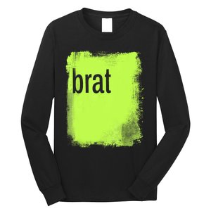 Brat Lime Green Trendy Grunge Design Apparel By Gu Long Sleeve Shirt