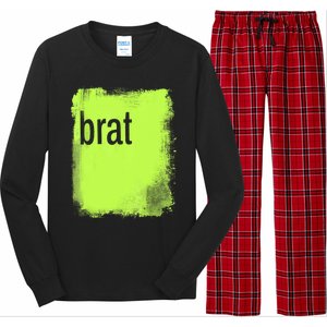 Brat Lime Green Trendy Grunge Design Apparel By Gu Long Sleeve Pajama Set