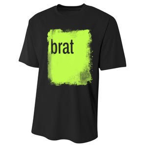 Brat Lime Green Trendy Grunge Design Apparel By Gu Performance Sprint T-Shirt