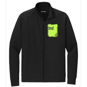 Brat Lime Green Trendy Grunge Design Apparel By Gu Stretch Full-Zip Cadet Jacket