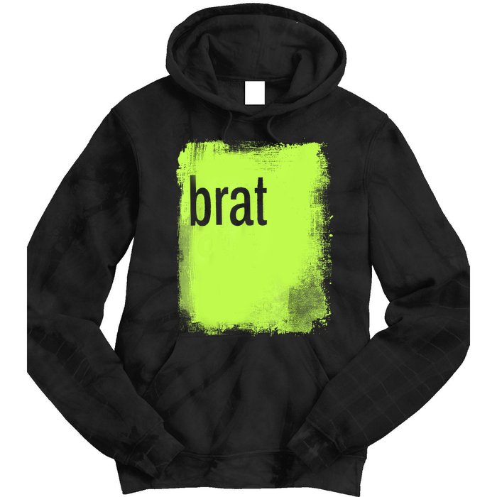 Brat Lime Green Trendy Grunge Design Apparel By Gu Tie Dye Hoodie