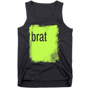 Brat Lime Green Trendy Grunge Design Apparel By Gu Tank Top