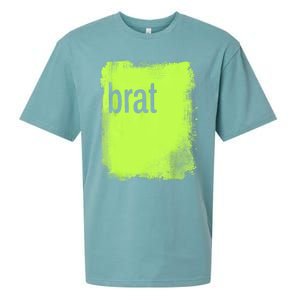 Brat Lime Green Trendy Grunge Design Apparel By Gu Sueded Cloud Jersey T-Shirt