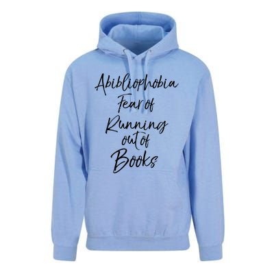 Book Lover Gift Abibliophobia Fear Of Running Out Of Book Gift Unisex Surf Hoodie