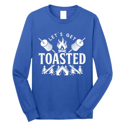 Bonfire Lets Get Toasted Friend Vacation Float Trip Graphic Great Gift Long Sleeve Shirt