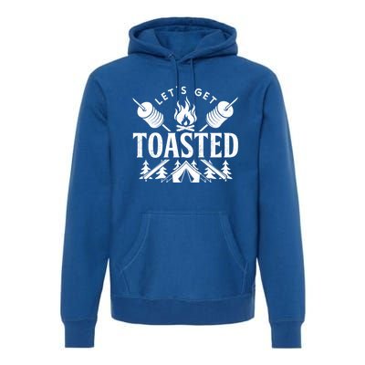 Bonfire Lets Get Toasted Friend Vacation Float Trip Graphic Great Gift Premium Hoodie