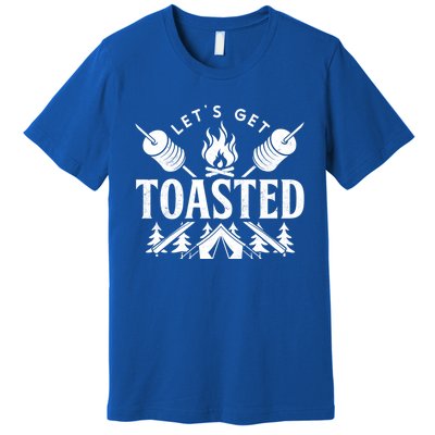 Bonfire Lets Get Toasted Friend Vacation Float Trip Graphic Great Gift Premium T-Shirt