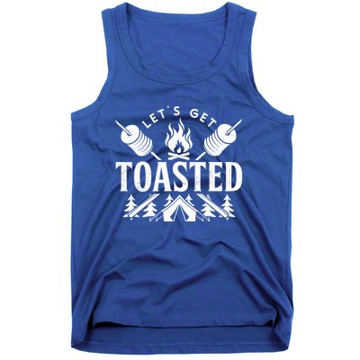 Bonfire Lets Get Toasted Friend Vacation Float Trip Graphic Great Gift Tank Top