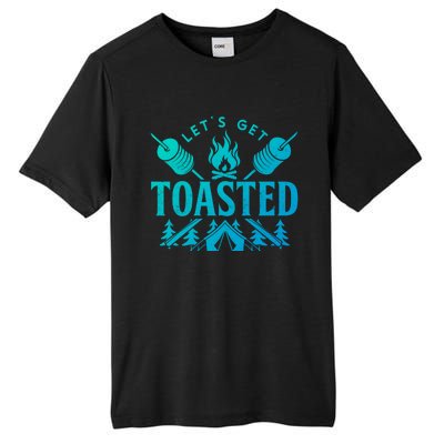 Bonfire Lets Get Toasted Friend Vacation Float Trip Graphic Gift Tall Fusion ChromaSoft Performance T-Shirt