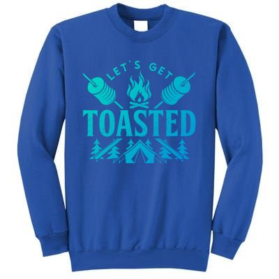 Bonfire Lets Get Toasted Friend Vacation Float Trip Graphic Gift Sweatshirt