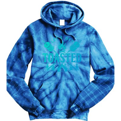 Bonfire Lets Get Toasted Friend Vacation Float Trip Graphic Gift Tie Dye Hoodie