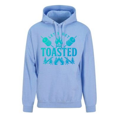 Bonfire Lets Get Toasted Friend Vacation Float Trip Graphic Gift Unisex Surf Hoodie