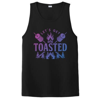 Bonfire Lets Get Toasted Friend Vacation Float Trip Graphic Gift PosiCharge Competitor Tank