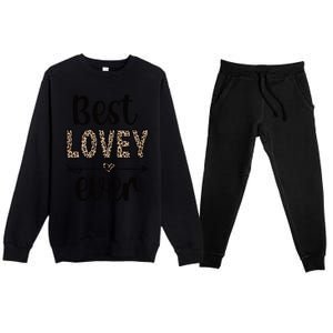 Best Lovey Grandmother Appreciation Lovey Premium Crewneck Sweatsuit Set