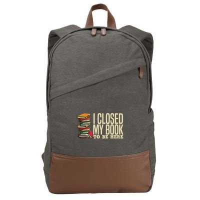 Book Lover Gift For Reader Funny Cool Librarian Cotton Canvas Backpack