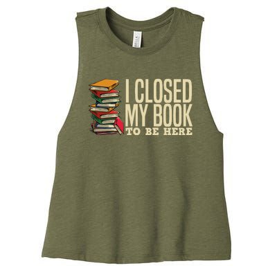 Book Lover Gift For Reader Funny Cool Librarian Women's Racerback Cropped Tank