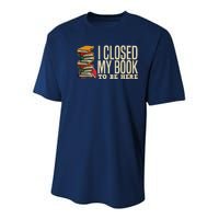 Book Lover Gift For Reader Funny Cool Librarian Youth Performance Sprint T-Shirt