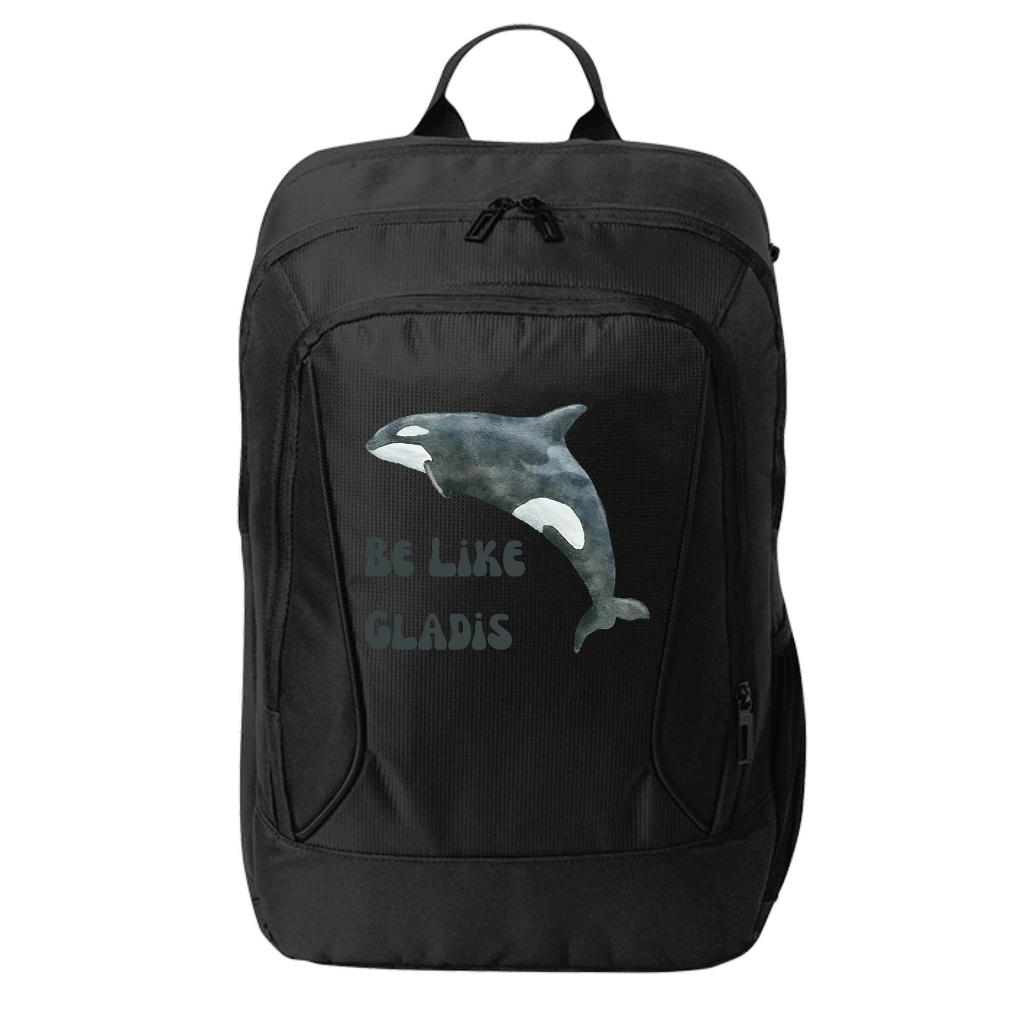 Be Like Gladis The Yacht Sinking Killer Whale Sink The Rich With White Gladys City Backpack