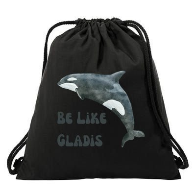 Be Like Gladis The Yacht Sinking Killer Whale Sink The Rich With White Gladys Drawstring Bag