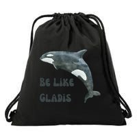 Be Like Gladis The Yacht Sinking Killer Whale Sink The Rich With White Gladys Drawstring Bag