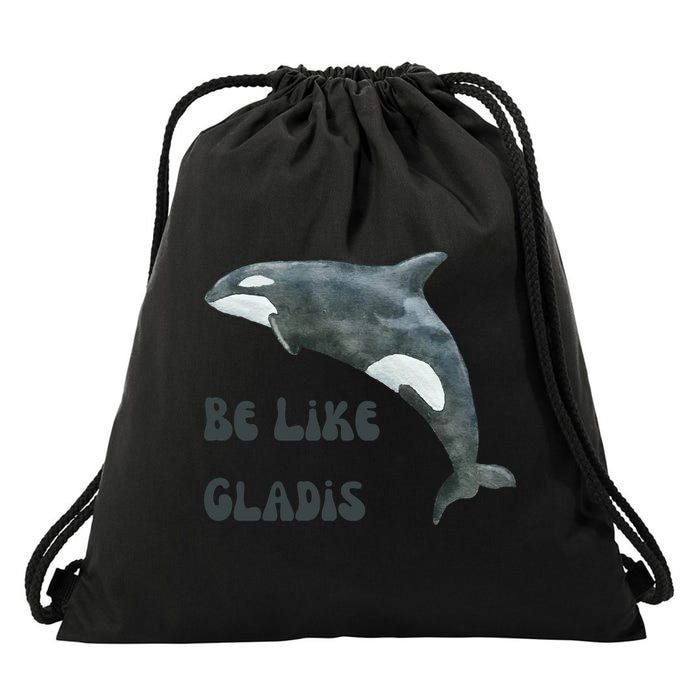 Be Like Gladis The Yacht Sinking Killer Whale Sink The Rich With White Gladys Drawstring Bag