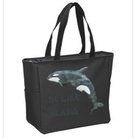 Be Like Gladis The Yacht Sinking Killer Whale Sink The Rich With White Gladys Zip Tote Bag