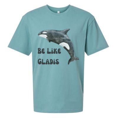 Be Like Gladis The Yacht Sinking Killer Whale Sink The Rich With White Gladys Sueded Cloud Jersey T-Shirt